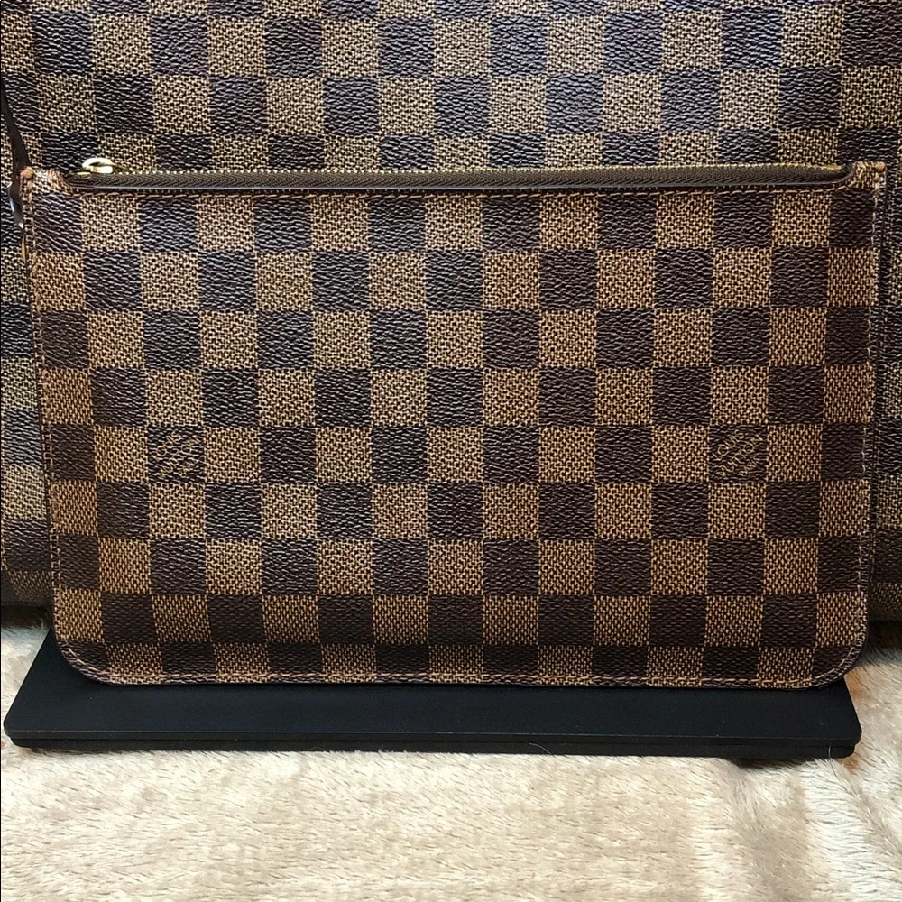 LOUIS VUITTON Damier Ebene Neverfull GM WITH: LV Dust Bag Pochette Organizer